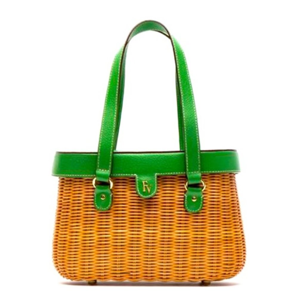 SOLD!! NWT Frances Valentine "Arielle" Basket Bag - Picture 1 of 5